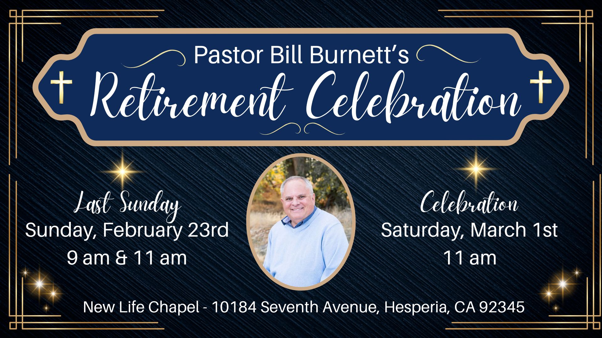 New - Please join us on Saturday, March 1st @ 11 am for Pastor Bill's ...