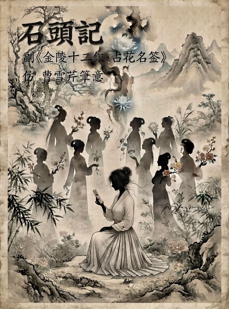 瓷版畫：胡湘雲-《黛玉葬花》、87版《紅樓夢》中的黛玉葬花《葬花詞