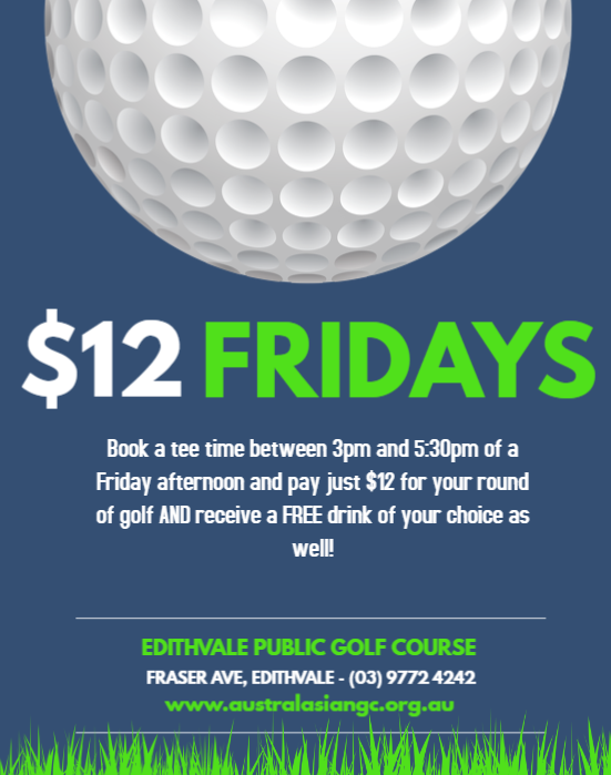 It may be overcast but the... - Edithvale Public Golf Course