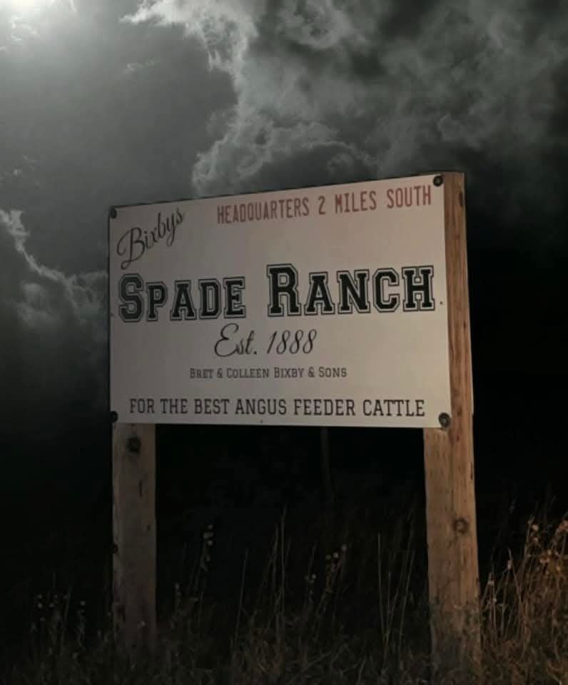 Modern day Spade Ranch sign shared... - Mirage Flats History