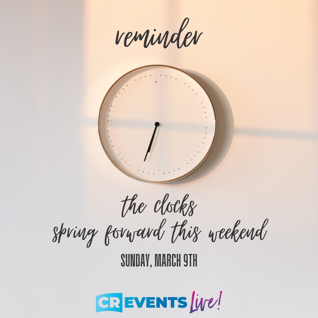 Alliant - Don't forget to move your clocks forward one hour tonight ...