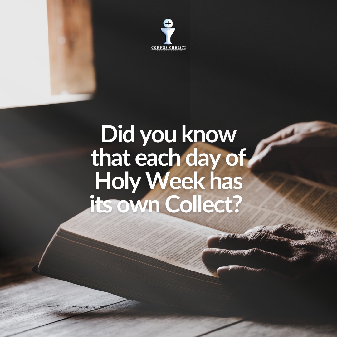 Corpus - Did you know that each day of Holy Week has its own Collect ...