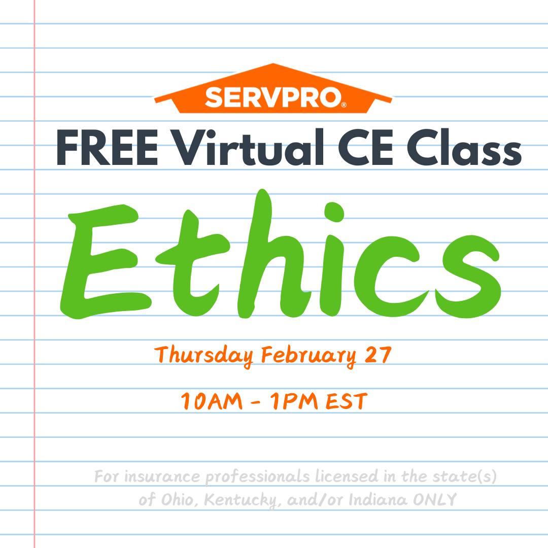 SERVPRO - We're hosting a FREE online Continuing Education Course for ...