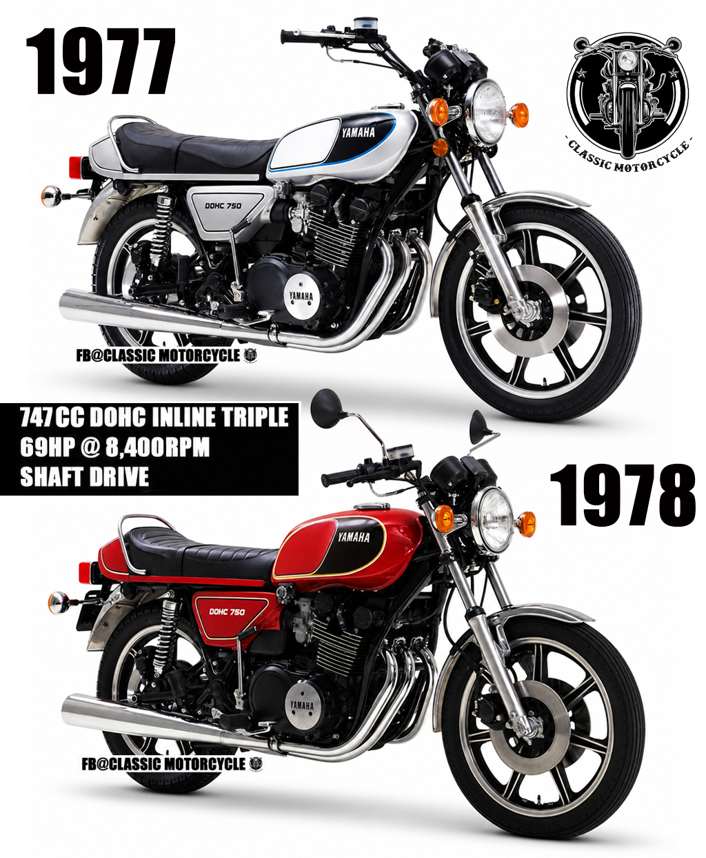 1978 Yamaha XS750 – The Triple That Changed the Game The 1978