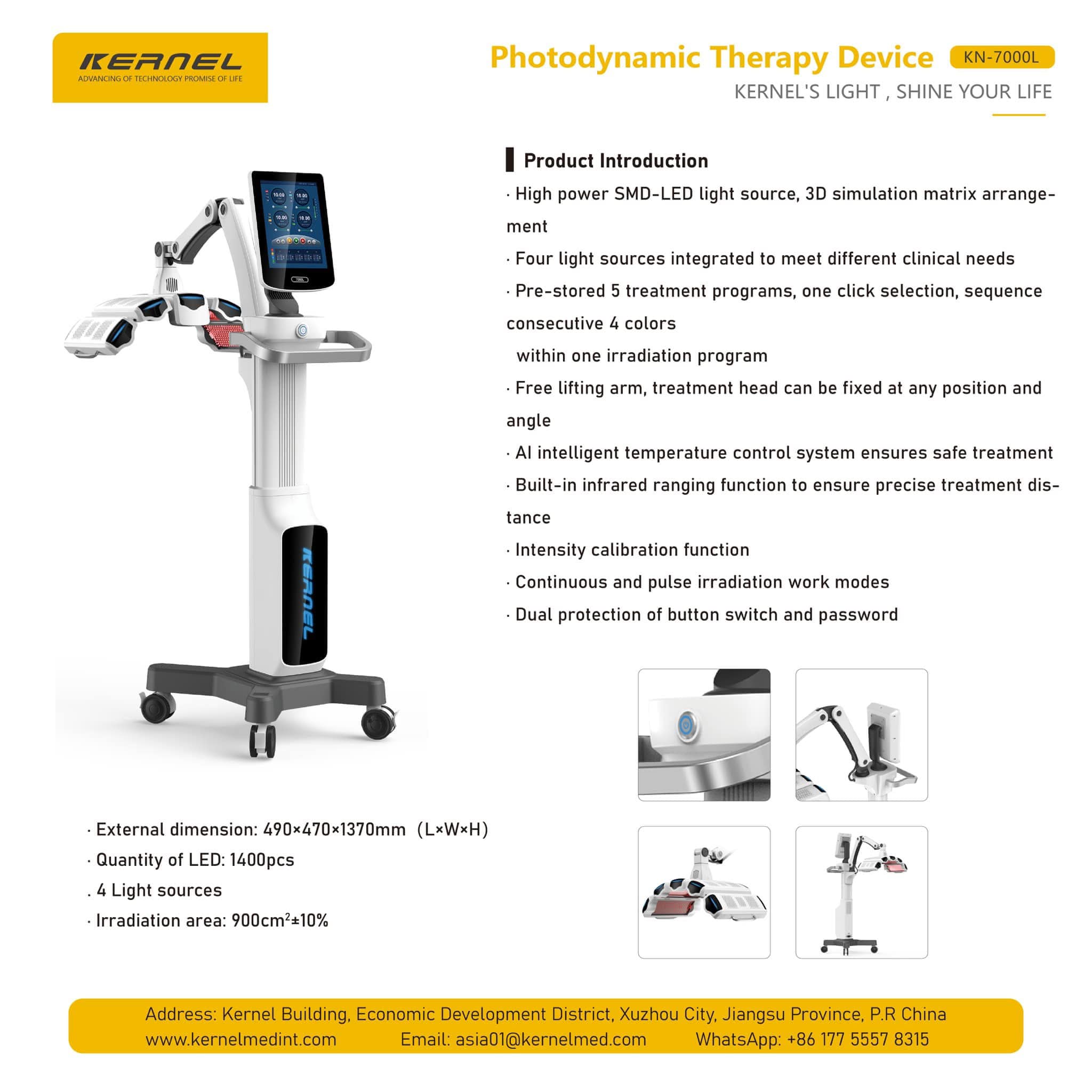 Kernel - Four Color PDT Machine LED Photodynamic Therapy KN-7000L ...