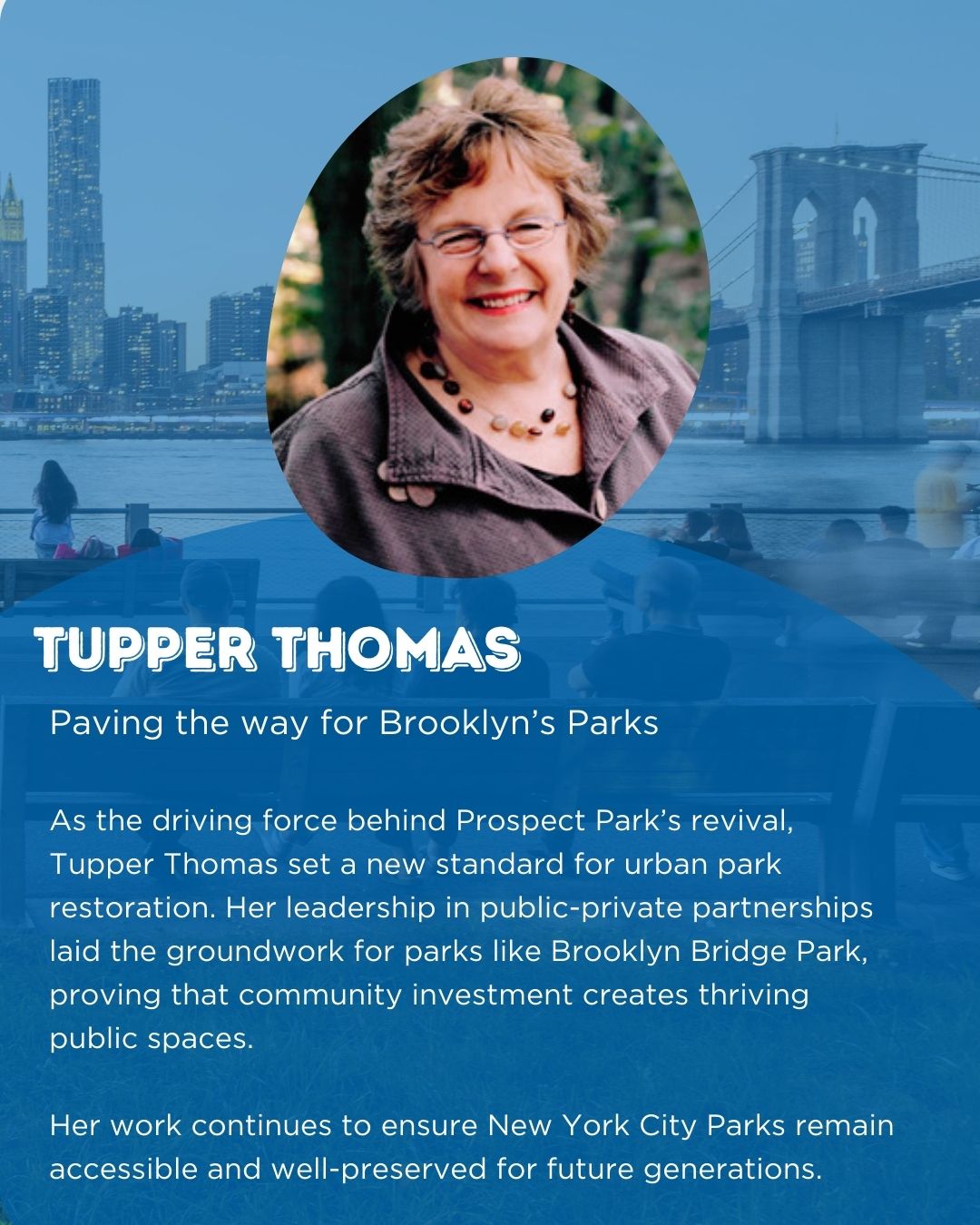 In honor of Women's History Month,... - Brooklyn Bridge Park | Facebook