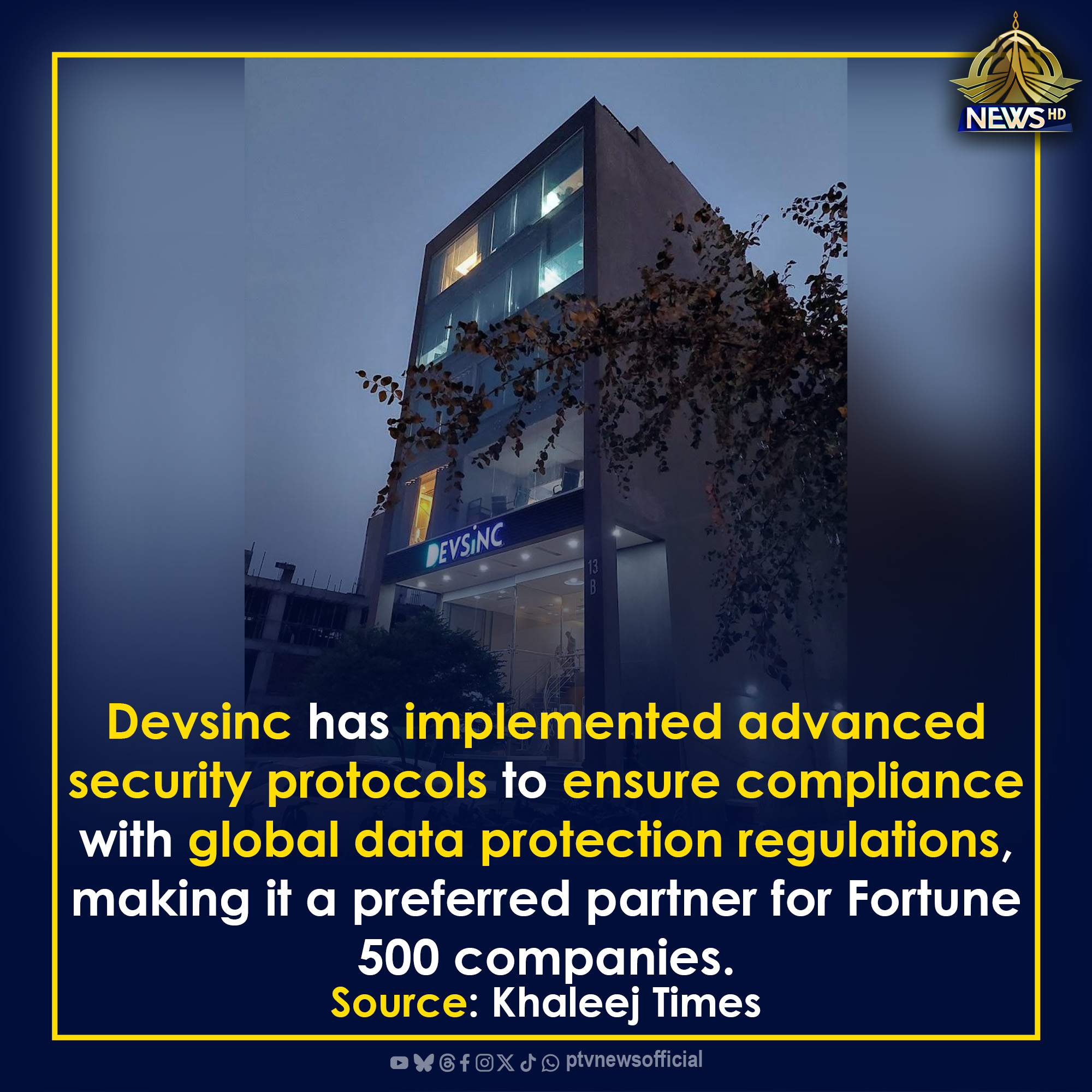 PTV News - Devsinc has implemented advanced security... | Facebook
