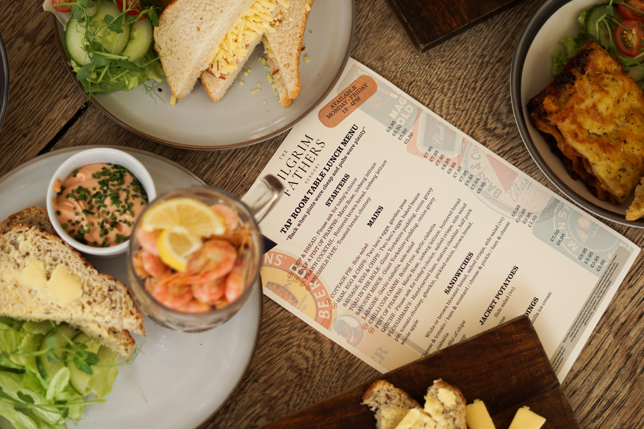 Our Tap Room Table lunch... - The Pilgrim Fathers at Scrooby | Facebook