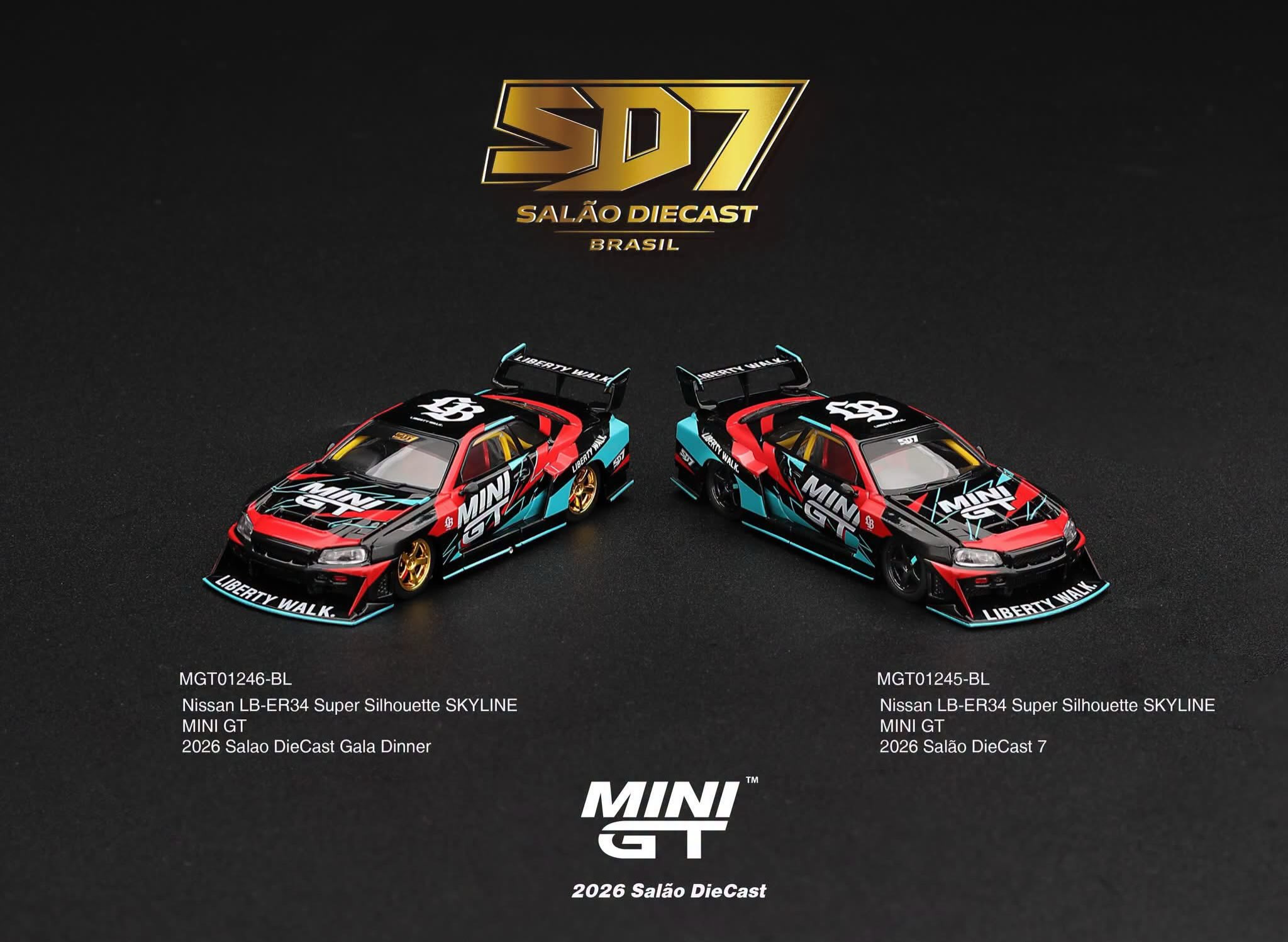 Mini GT 2026 Salao diecast exclusives: Nissan LB-ER34 Super