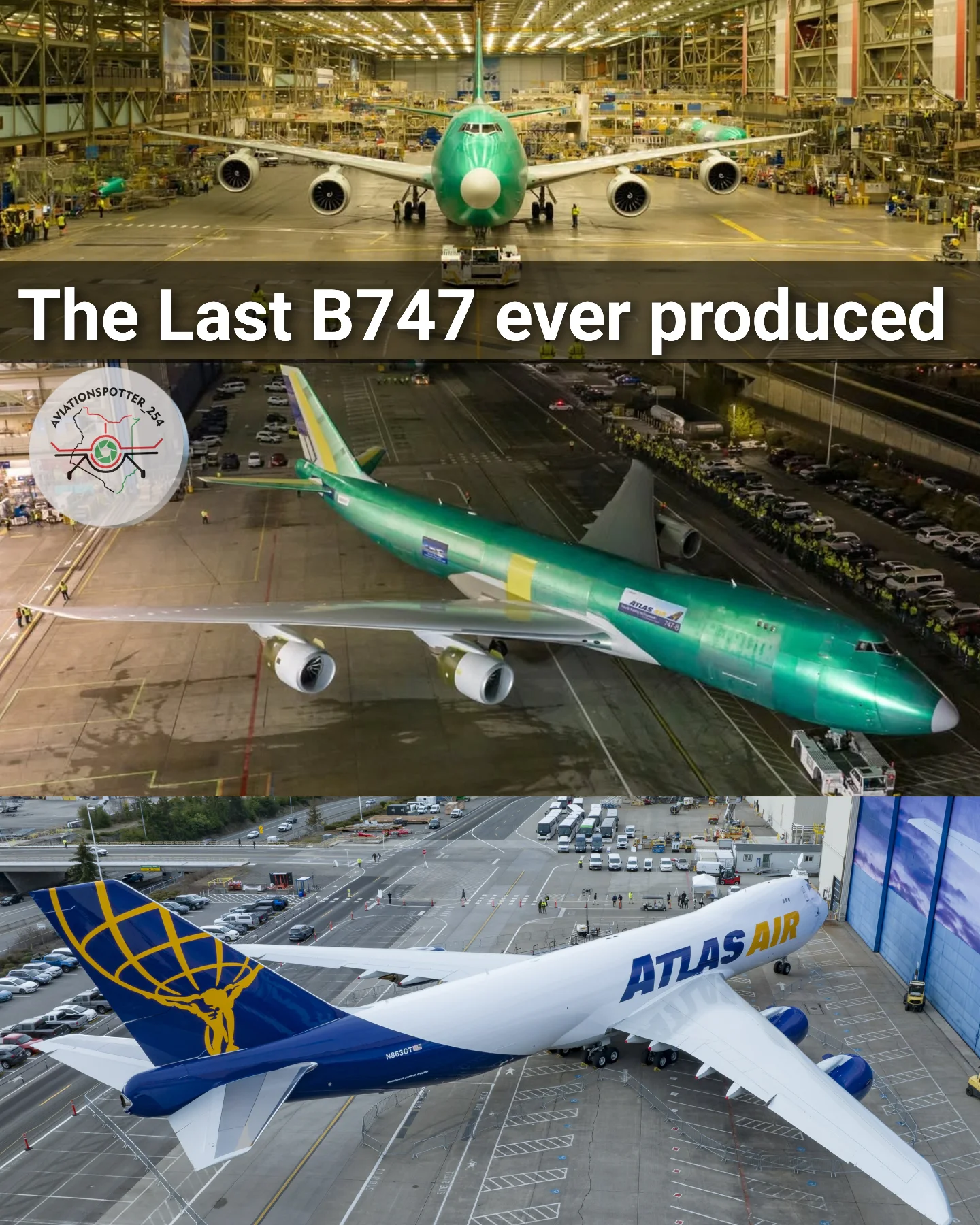Aviation - #tbt featuring the final Boeing 747-8 Freighter ever built ...