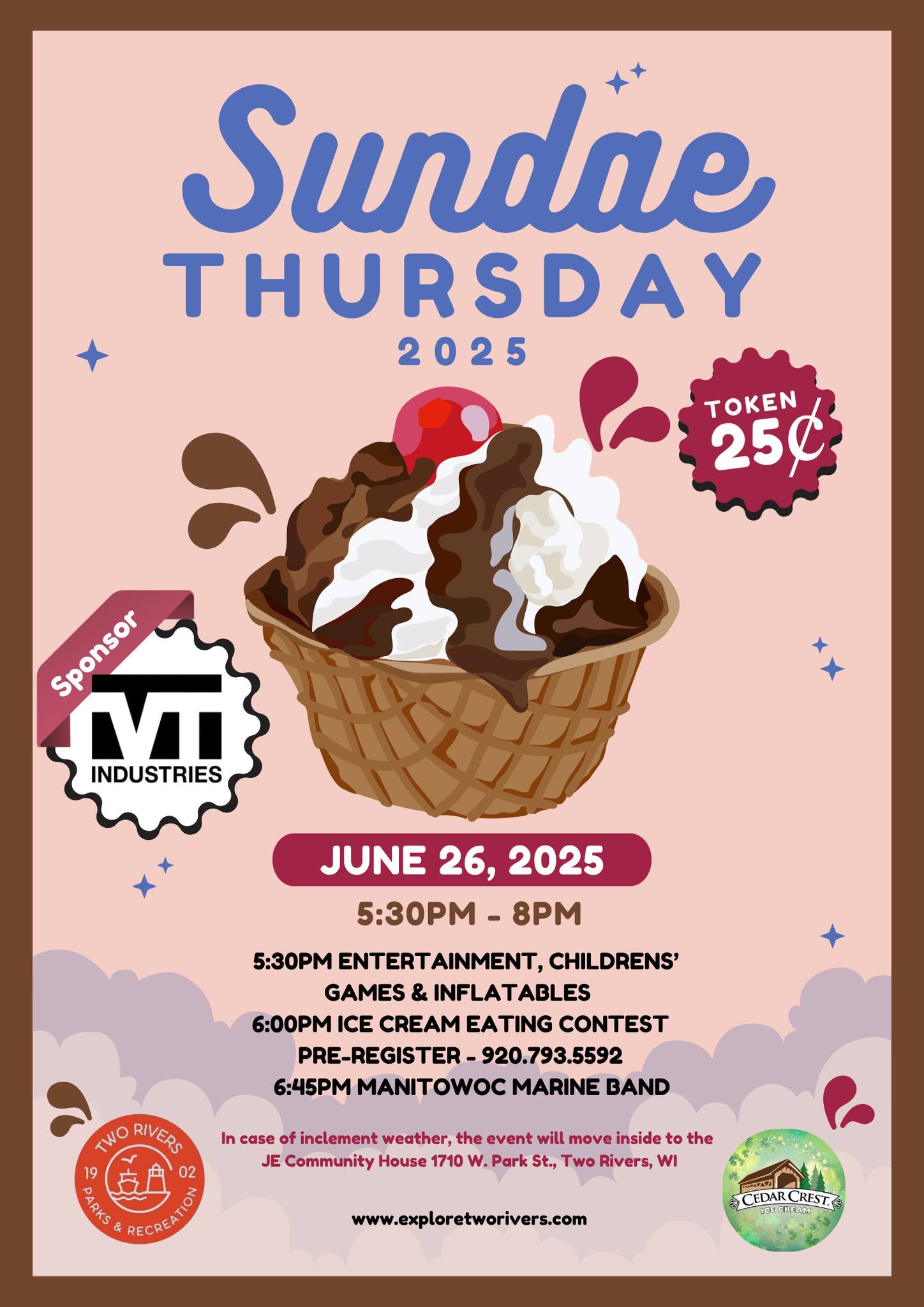 Update: Sundae Thursday... - Two Rivers, WI, City Hall | Facebook