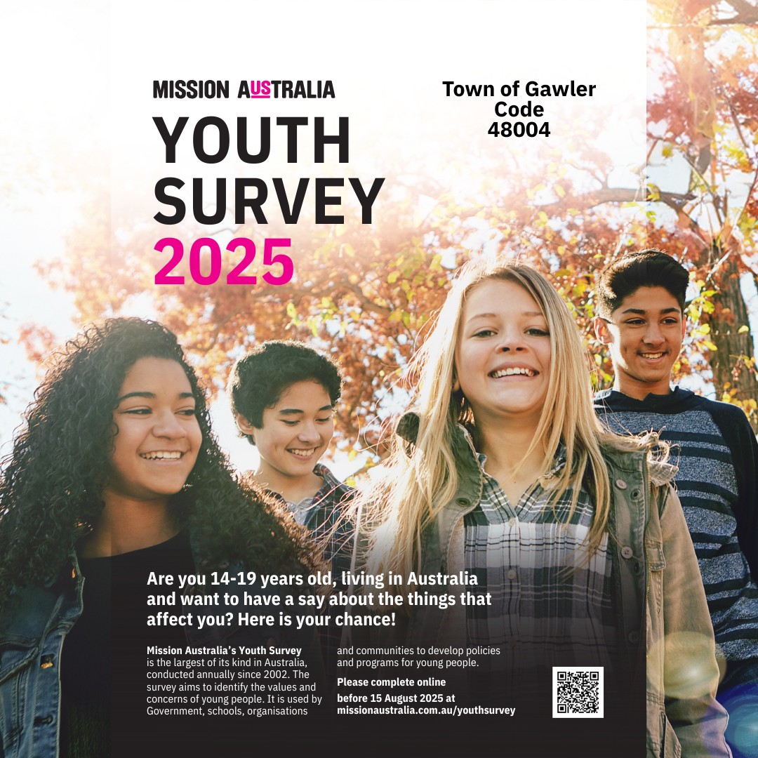 Gawler - The Mission Australia Youth Survey 2025 is now open 🚀 The ...