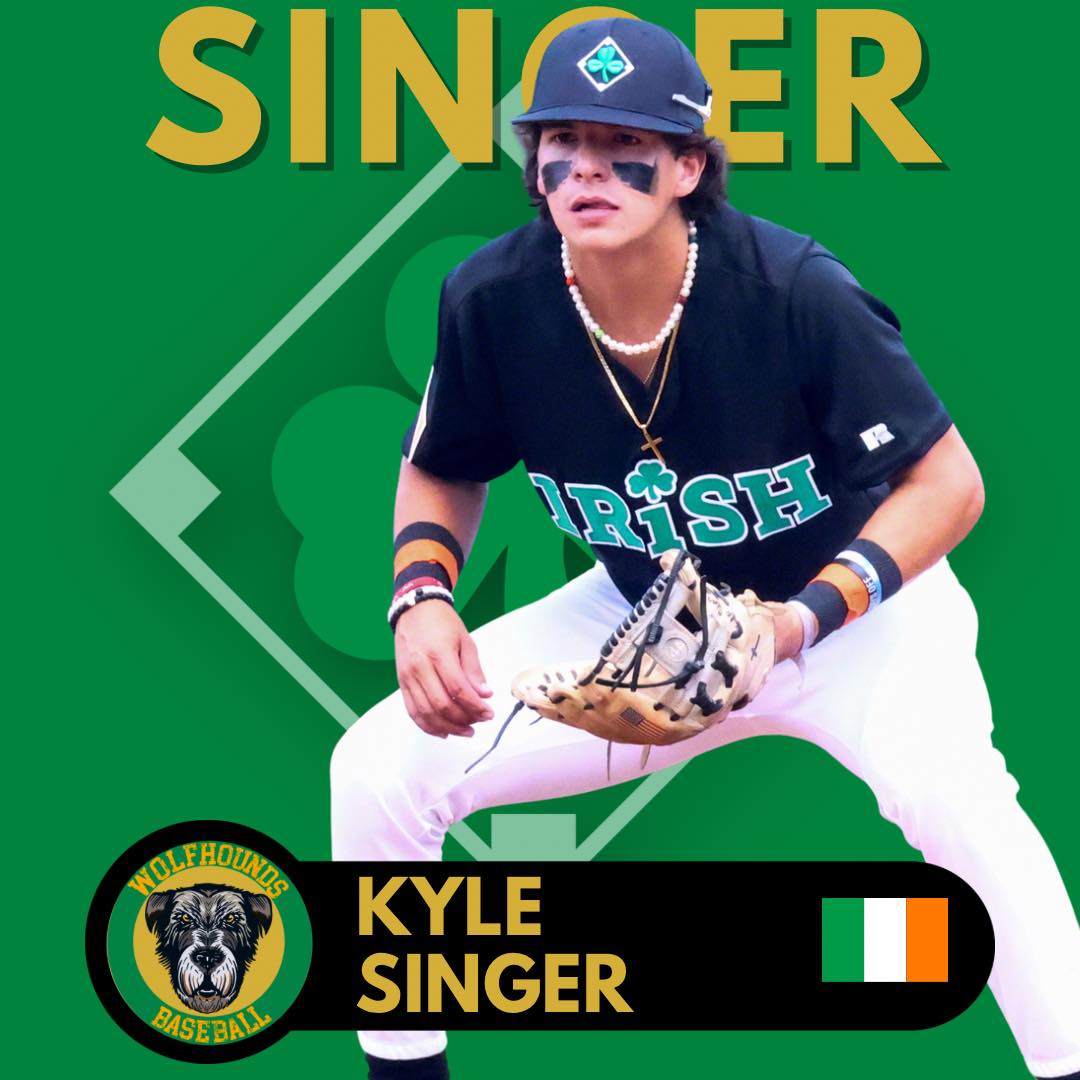 Irish - CONGRATS to Irish Wolfhounds infielder Kyle Singer! Kyle has ...