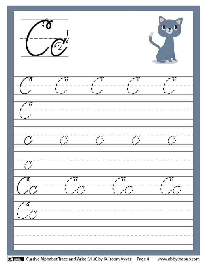 Learn and rock - Cursive alphabet flash cards for kids...