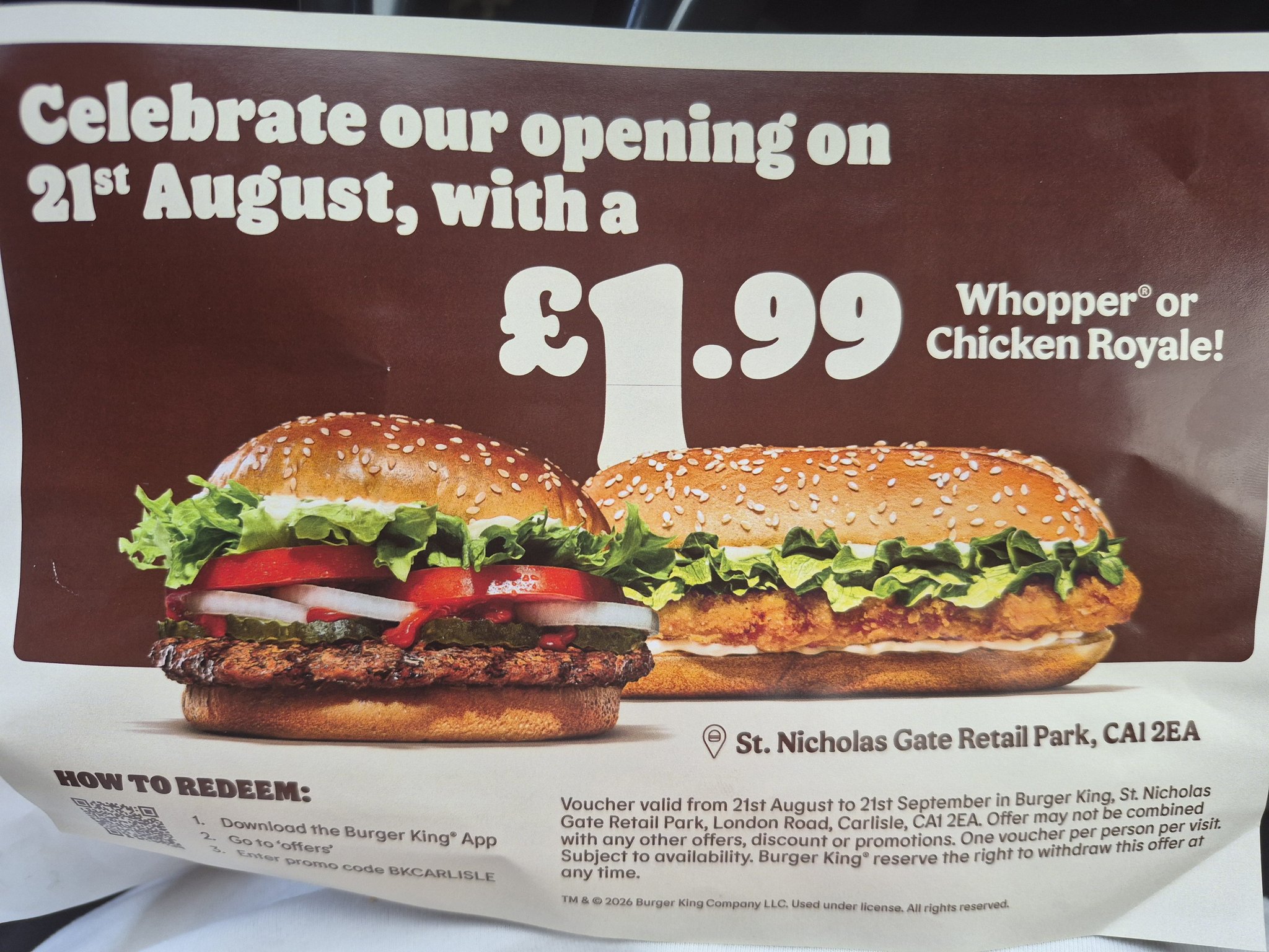 Celebrate our opening on 21st st August, with a E €1.99 .99