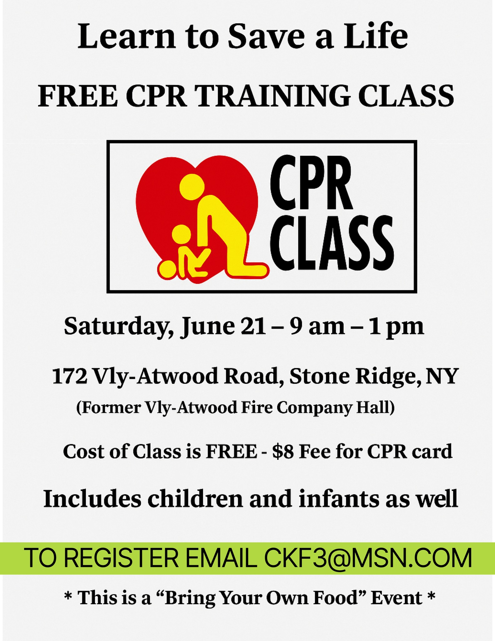 Town - 🚨 FREE CPR TRAINING CLASS 🚨 Learn to save a life — including ...