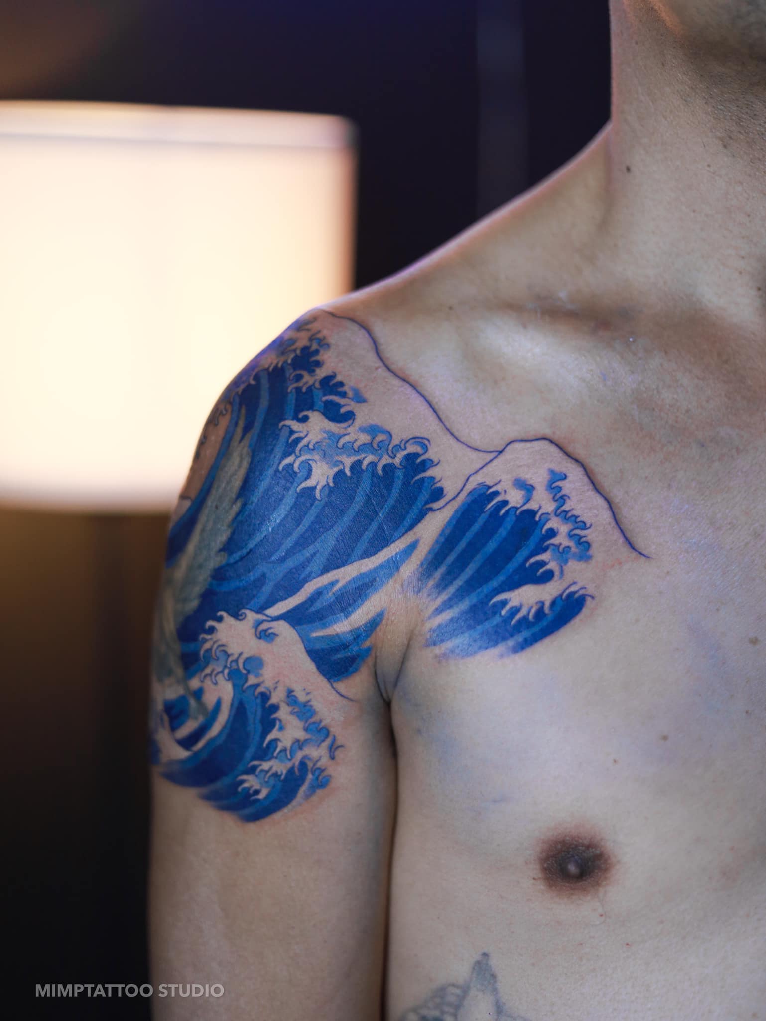 งานสีคลื่นญี่... - ร้านสัก MIMP tattoo studio Bangkok Thailand | Facebook