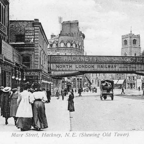 London - Mare Street, Hackney, London (c1910) Shoppers strolled along ...