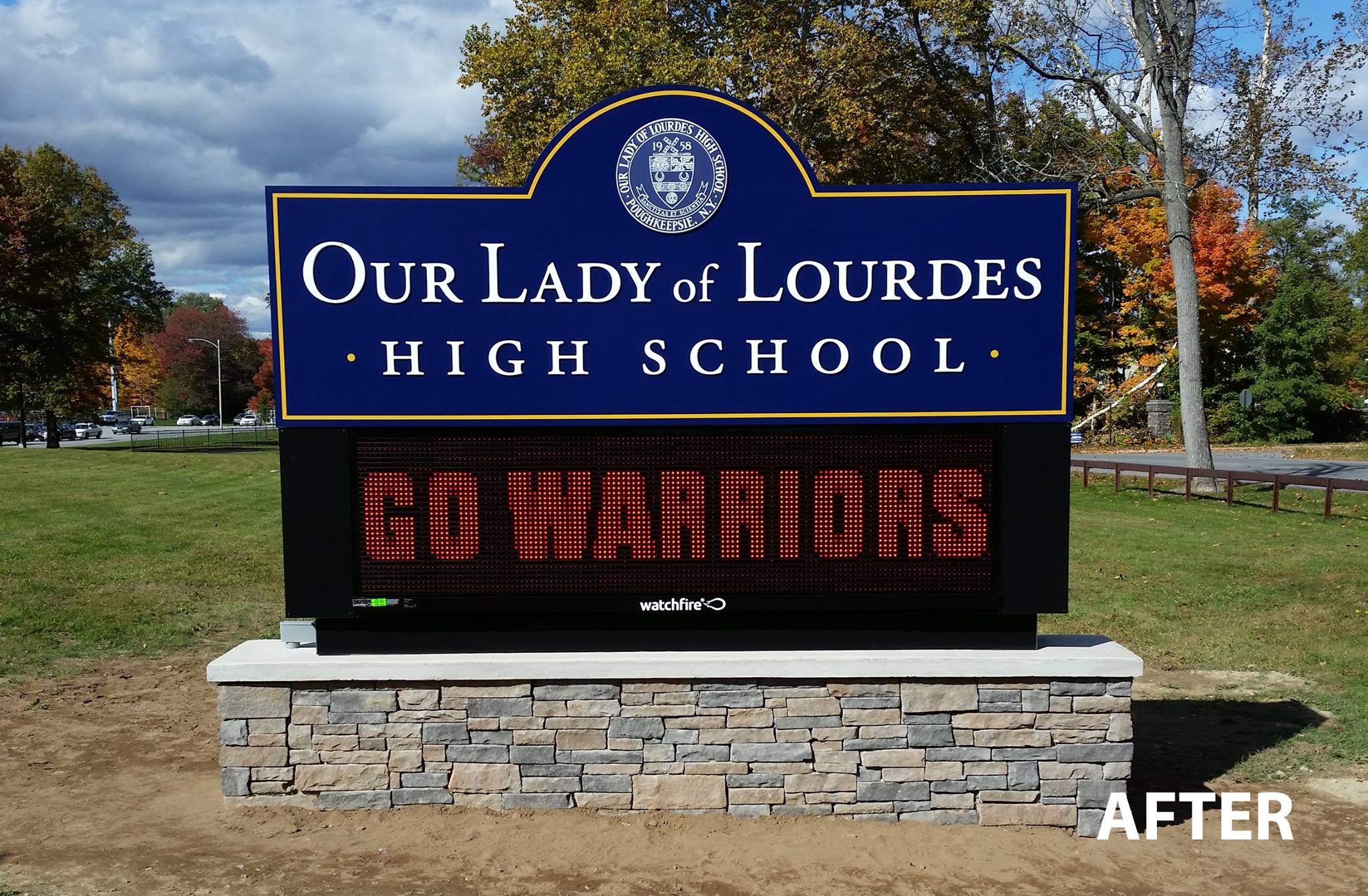 Timely Signs - Brand new monument sign for Our Lady of...