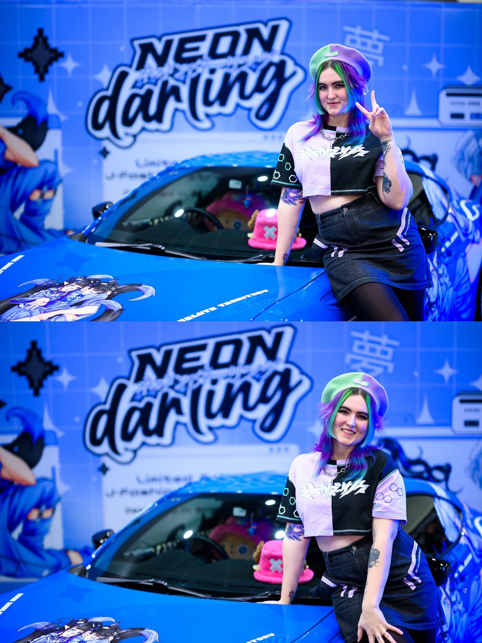 Neon Darling's First Itasha Car for Pixel Expo