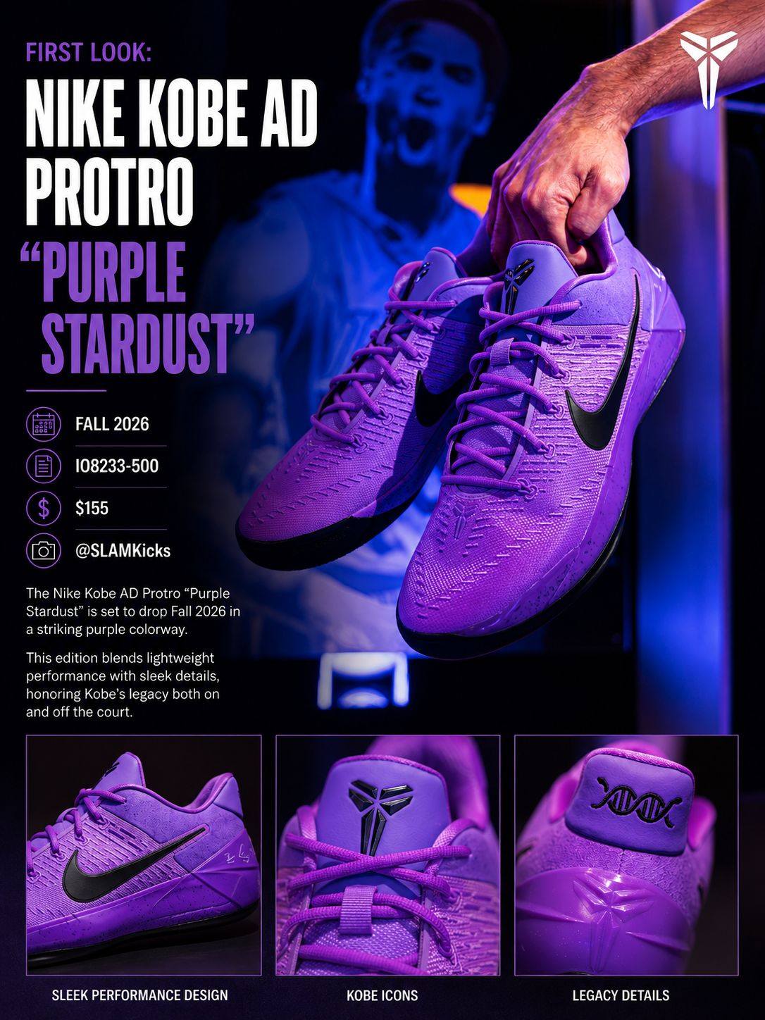 コービーad kobe ad 7K² - The Nike Kobe AD Protro “Purple Stardust” is officially on