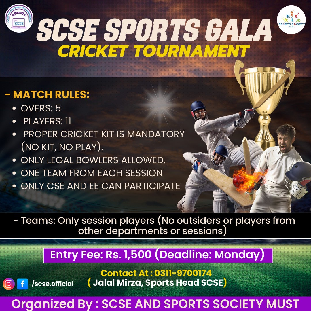 Society - 𝑺𝑪𝑺𝑬 𝑺𝒑𝒐𝒓𝒕𝒔 𝑮𝒂𝒍𝒂 - 𝑪𝒓𝒊𝒄𝒌𝒆𝒕 𝑻𝒐𝒖𝒓𝒏𝒂𝒎𝒆𝒏𝒕 🔥🏏 Are you ready to ...