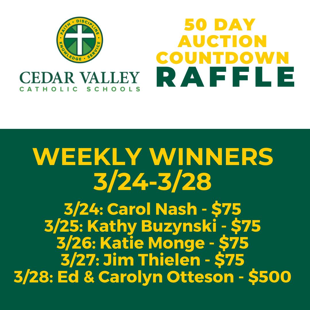 Cedar - 50 DAY AUCTION COUNTDOWN RAFFLE For more information on the 50 ...