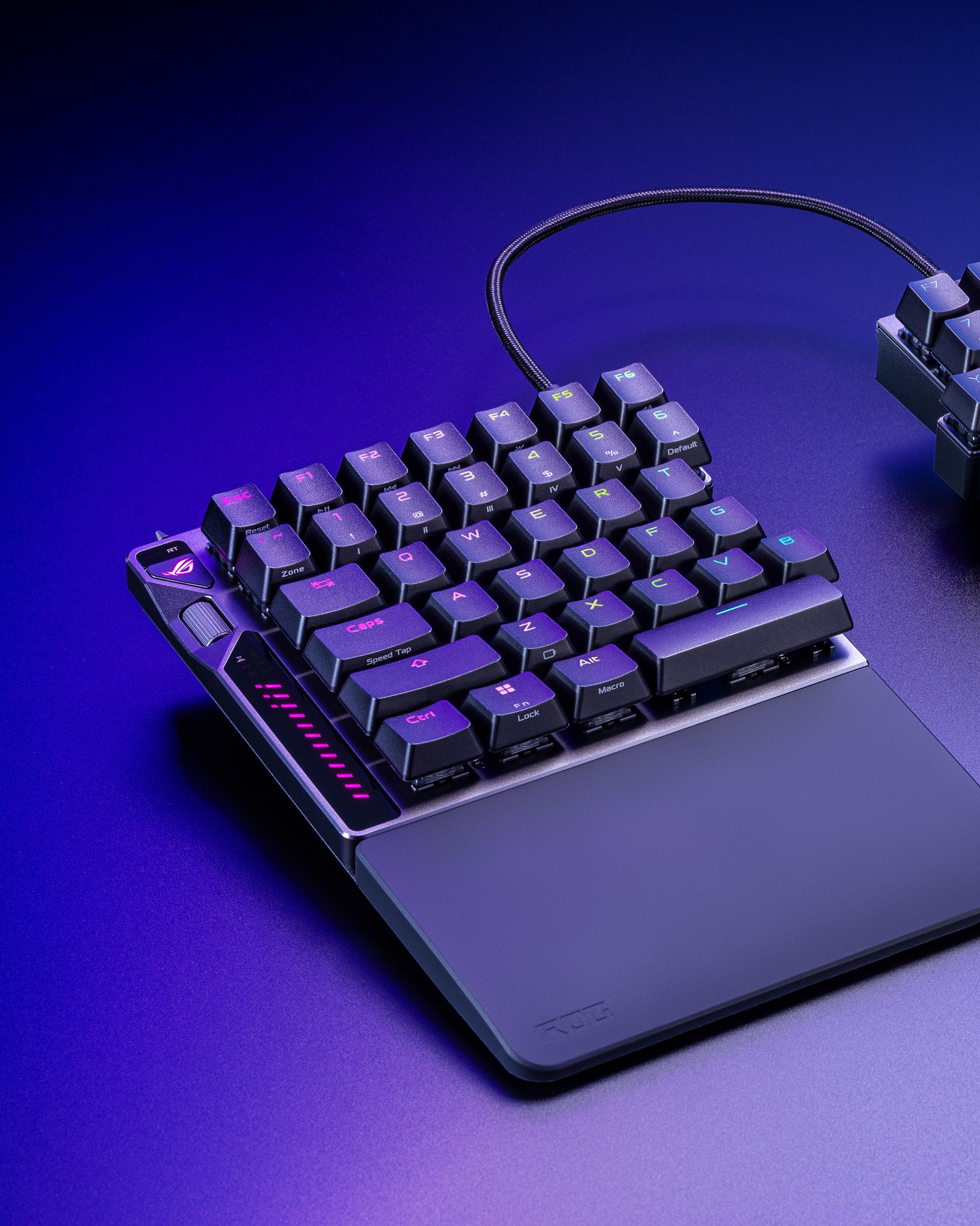 ROG Falcata split gaming keyboard for ergonomic comfort