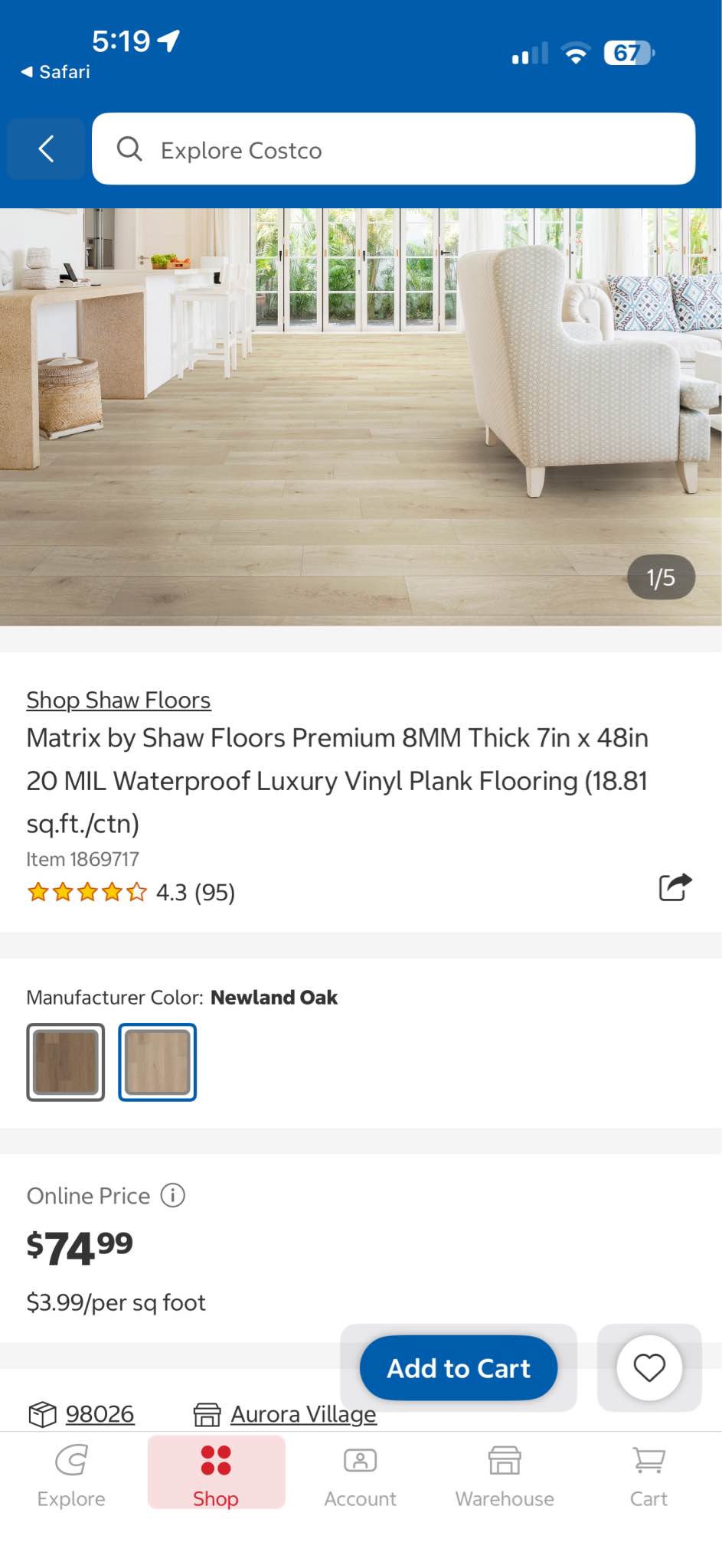 19 Boxes Matrix by Shaw Floors Premium LVP - Newland Oak - Property For ...