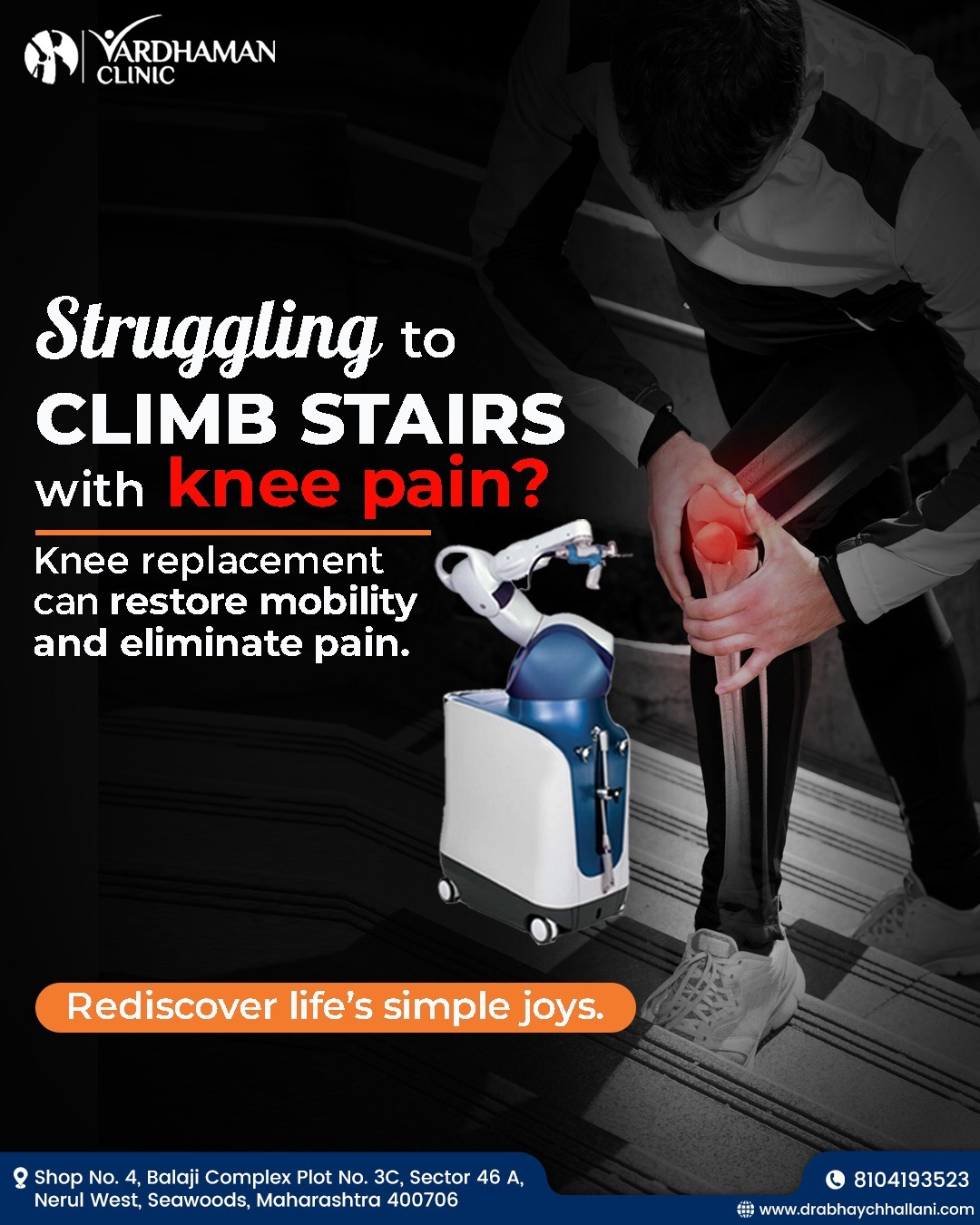 Dr - 🚶‍♂️ Struggling to climb stairs due to knee pain? Knee replacement ...