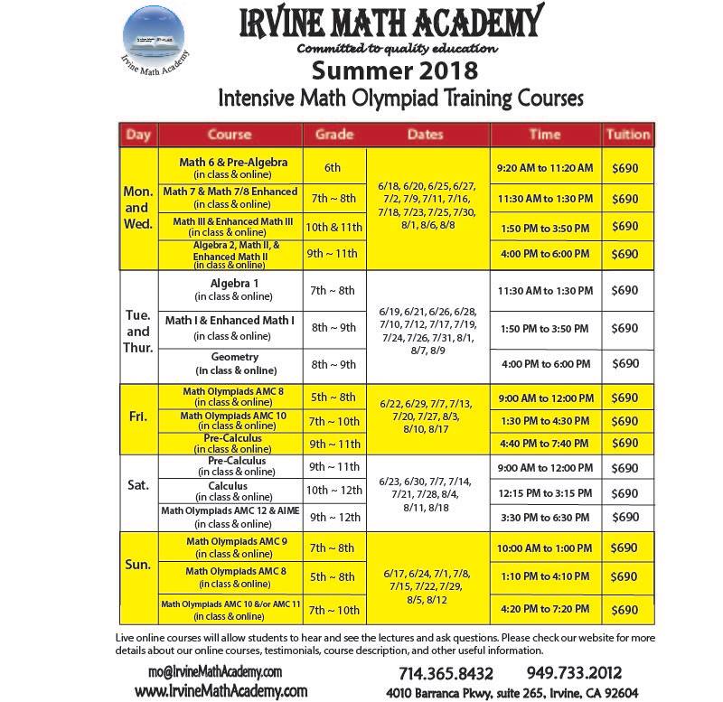 Irvine Math Academy | Irvine CA