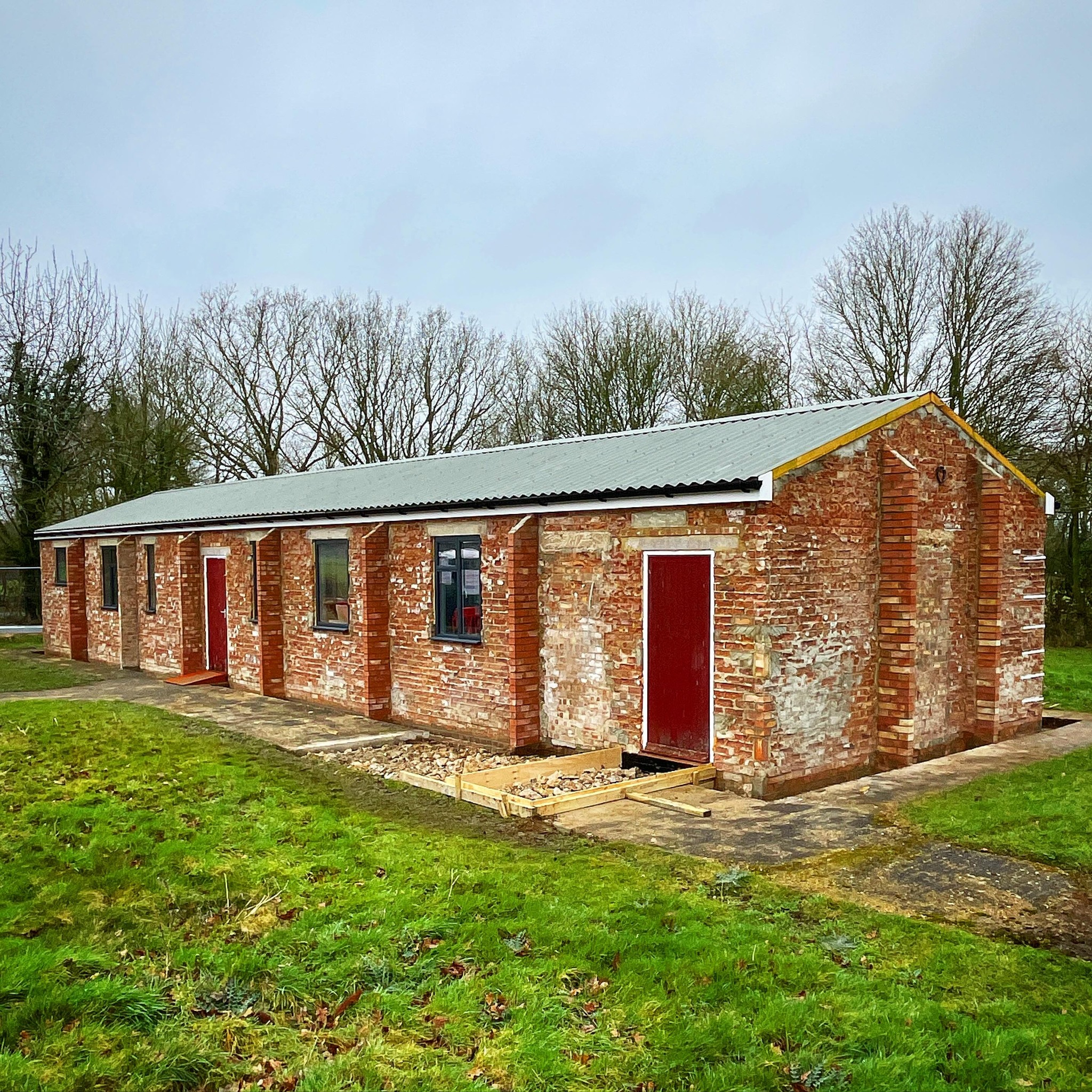 UK Airfields - The guardroom at RAF Horham, undergoing...