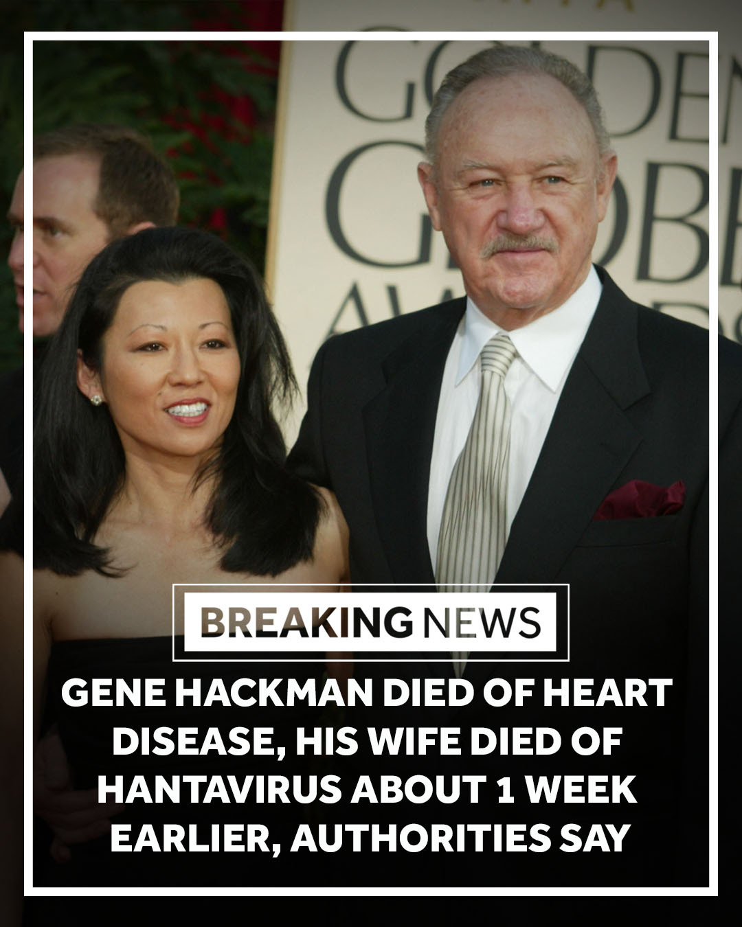 why does this broken lady dress like man Authorities revealed Friday that actor Gene Hackman died of heart disease and showed severe signs of Alzheimer's disease a full week after his wife died of hantavirus in their home. MORE >> Boy