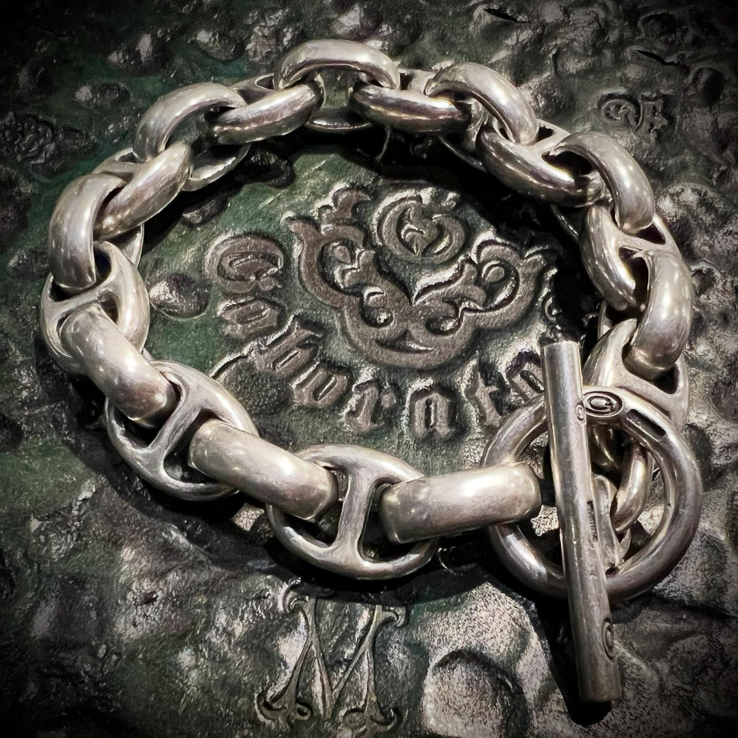 Gaboratory Half Smooth H.W.O & Smooth Anchor Links Bracelet made 