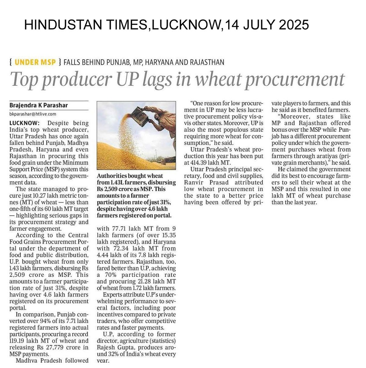 WPPS - 🌾 Why does India’s top wheat producer struggle in procurement ...