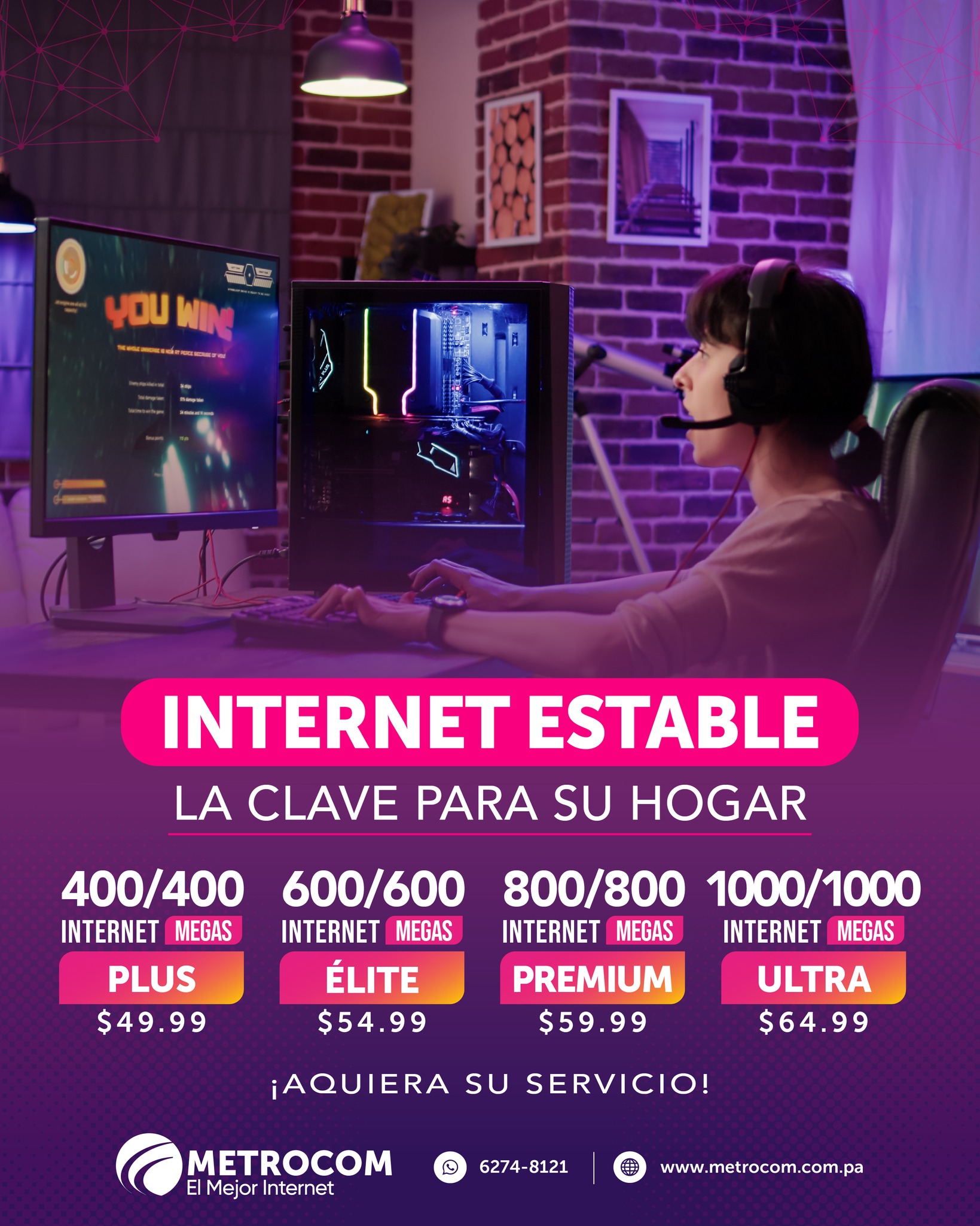 Metrocom - Desde 400 hasta 1000 megas, elige la velocidad que necesitas ...