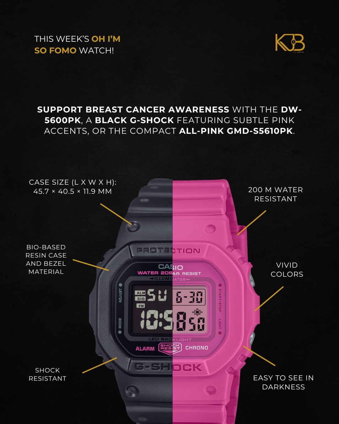 Strength in Style, Power in Purpose 🎀 The G-Shock Pink Ribbon