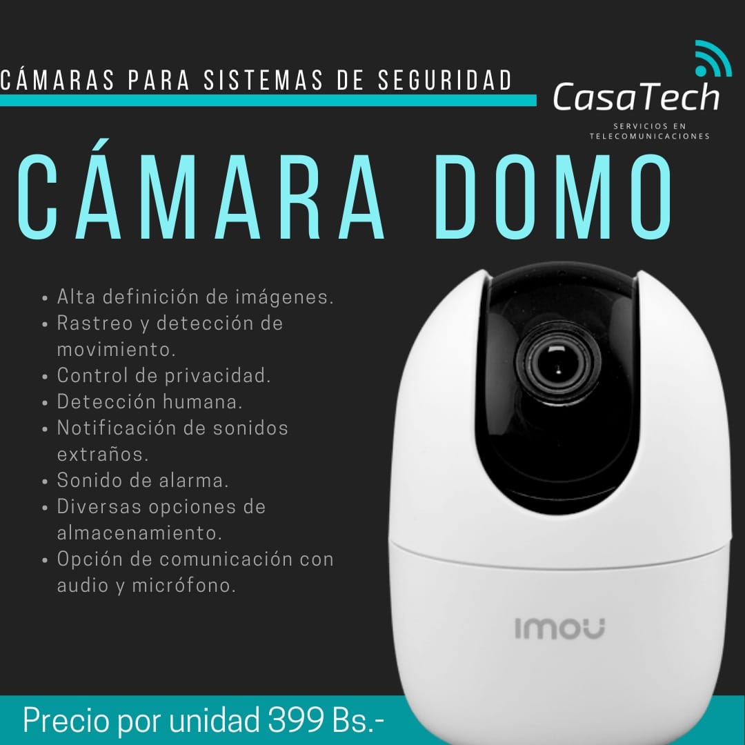 Casa Tech - Cámara domo Ideal para espacios interiores,...