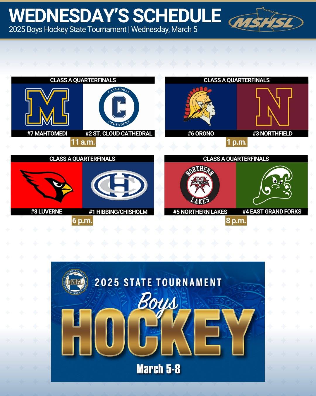 MSHSL - Class A gets the Boys Hockey State Tournament started with ...