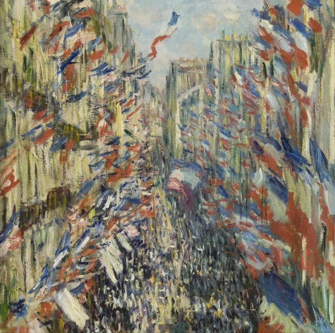 Claude Monet's La Rue Montorgueil painting of Bastille Day
