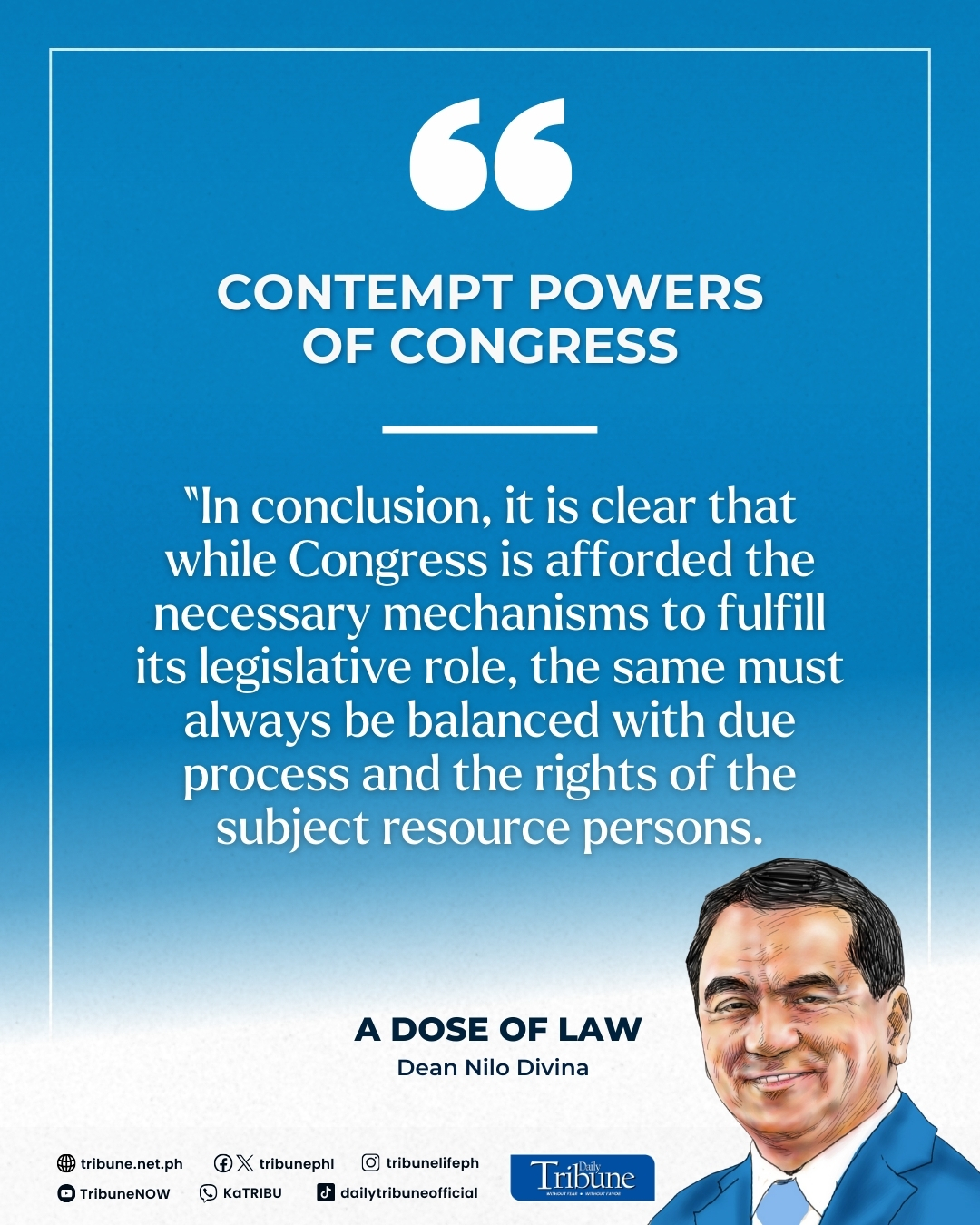 Daily Tribune - Contempt for repeated refusals to answer... | Facebook