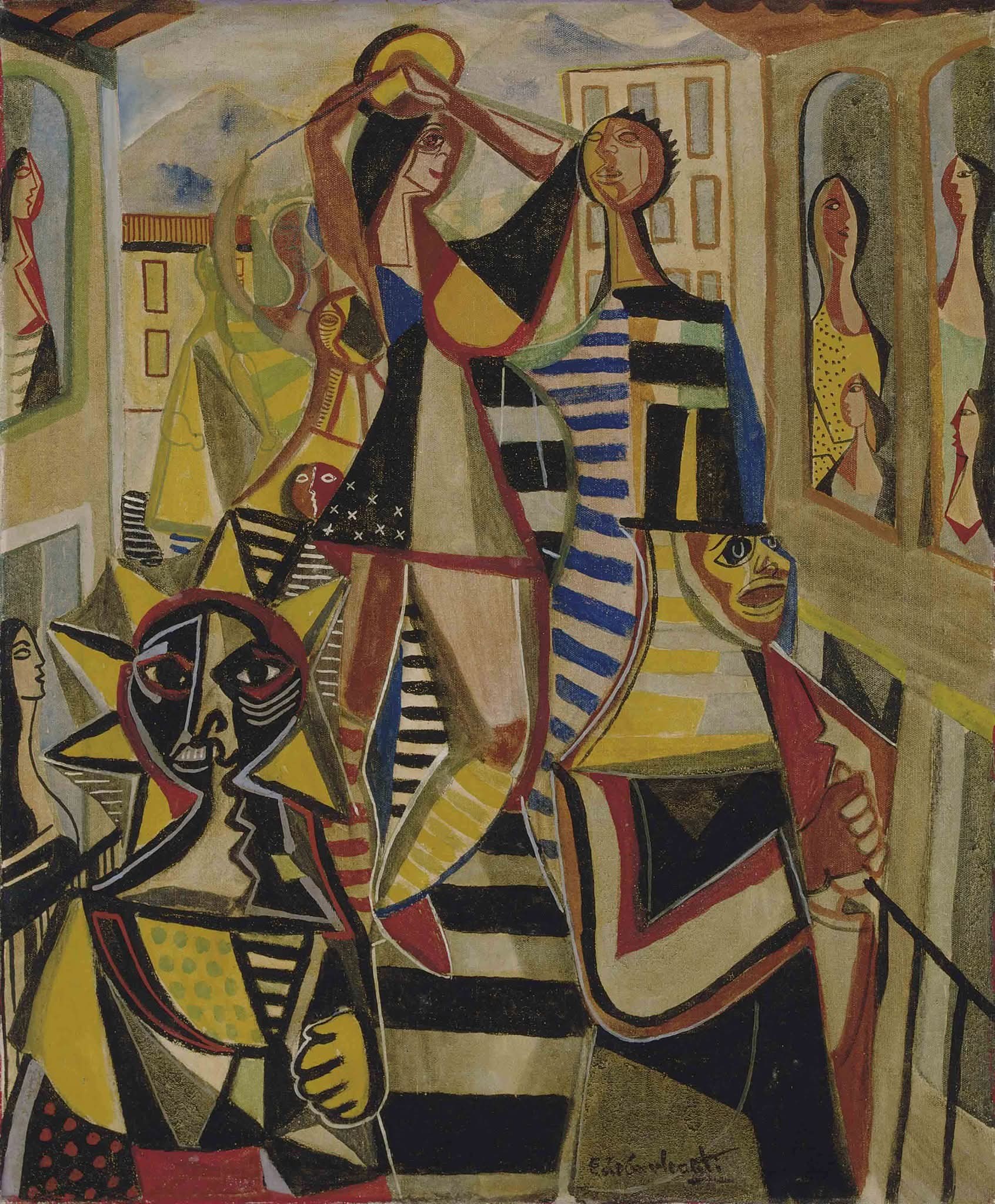 Emiliano di Cavalcanti (1897-1976, Brazilian) Carnaval.1946 (oil