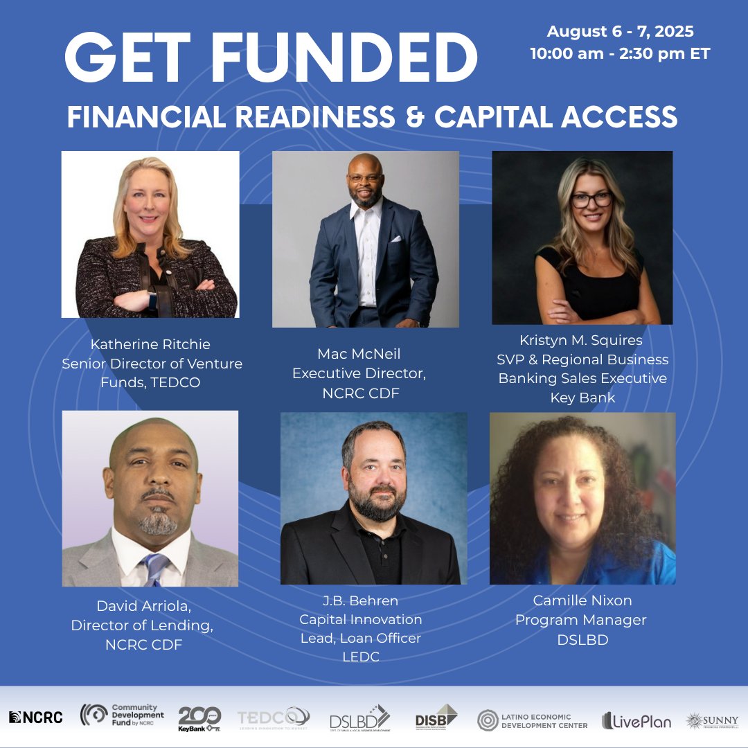 NCRC - Meet the Speakers for GET FUNDED: Financial Readiness & Capital ...