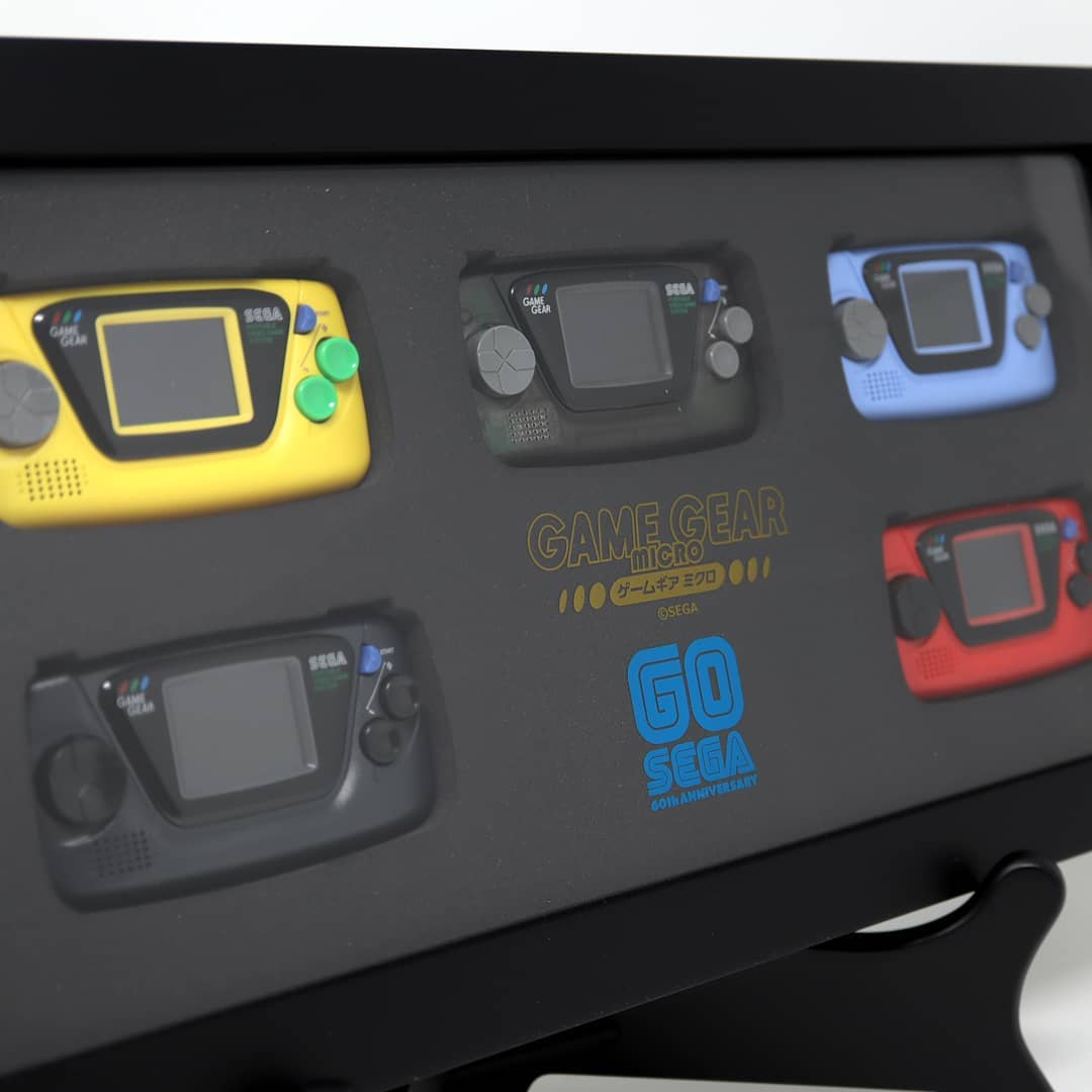 The deluxe Game Gear Micro box complete with enamel pins of the