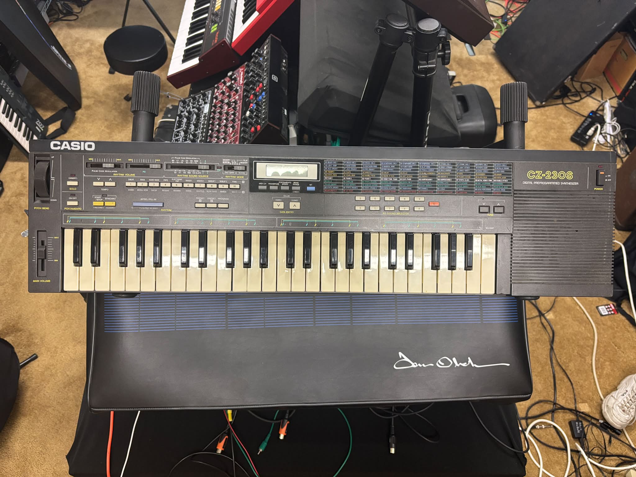 Casio CZ-230S vintage synthesizer with programmable drum machine