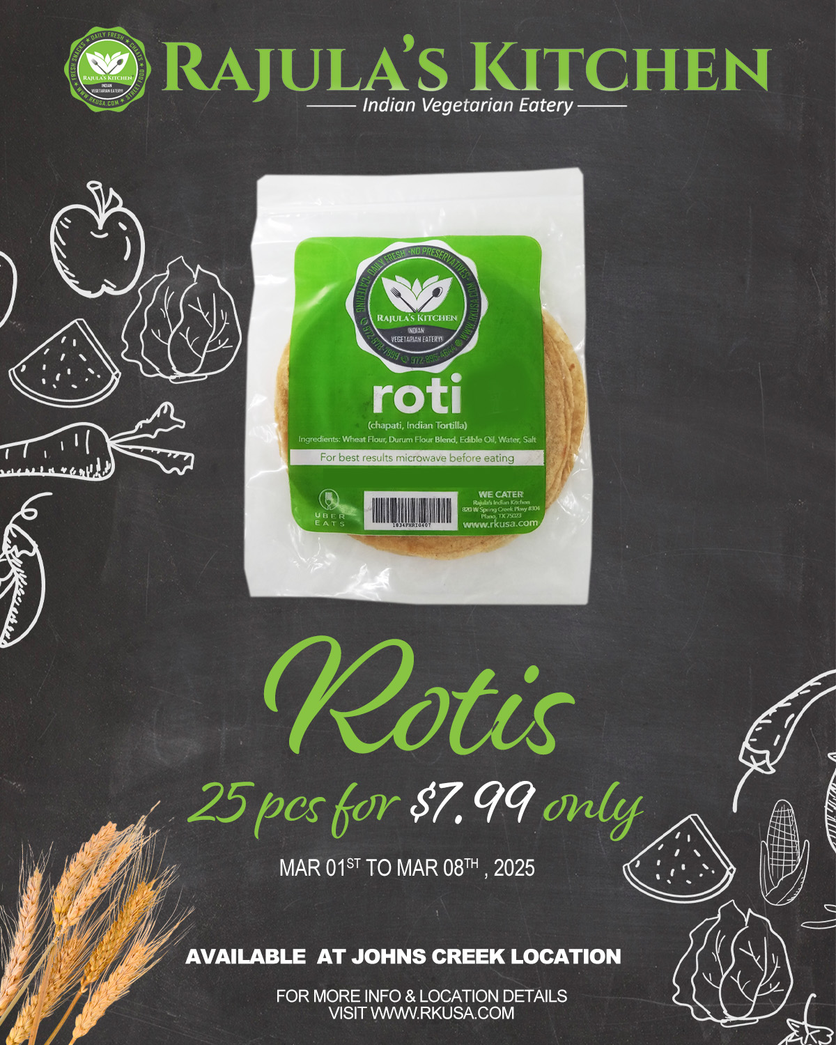 Indiaco Atlanta - Enjoy Fresh Daily Made Roti's Available... | Facebook