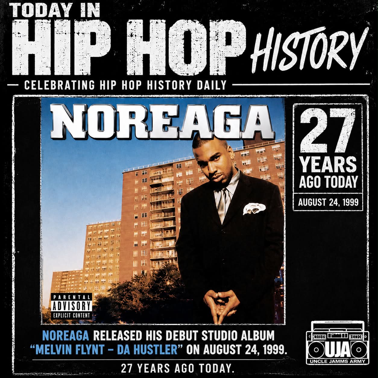 27 years ago today, Noreaga dropped his debut solo album Melvin
