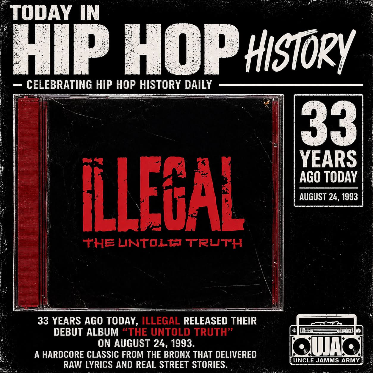 33 years ago today, Illegal released their debut album The Untold