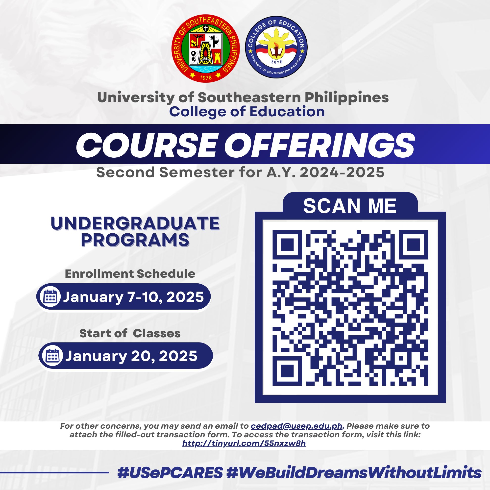 📢 ANNOUNCEMENT: ENROLLMENT... - USeP College of Education | Facebook