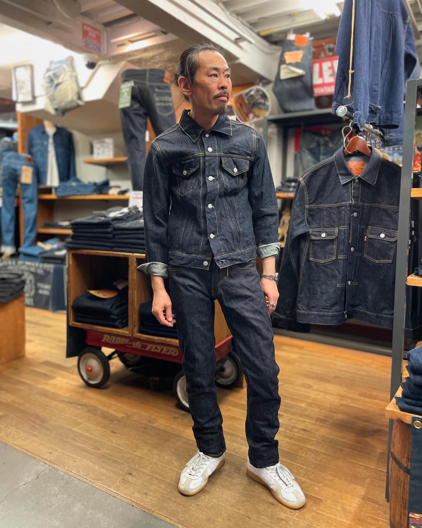 BURGUS PLUS 15oz Selvedge Denim 3rd Denim Jacket Matching